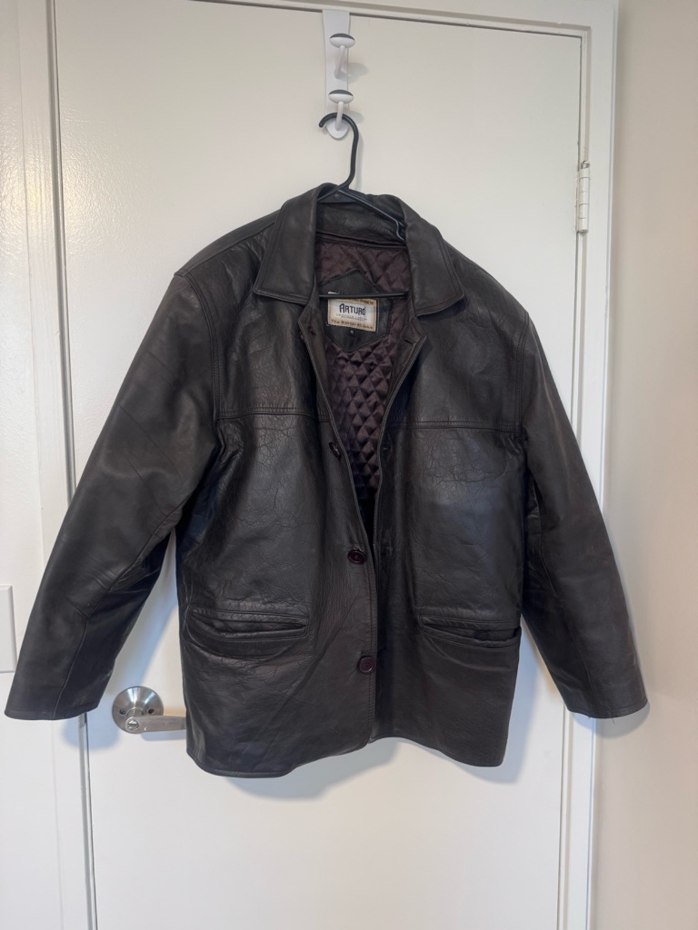 Arturo Men's Black Leather Jacket